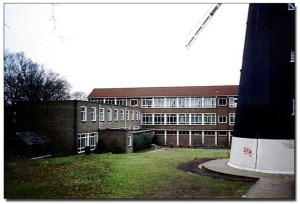 Pic of John Ruskin College site, now a housing development, with a lovely windmill in the middle!